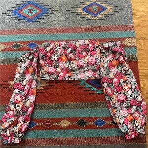 Floral Off-Shoulder Crop Top